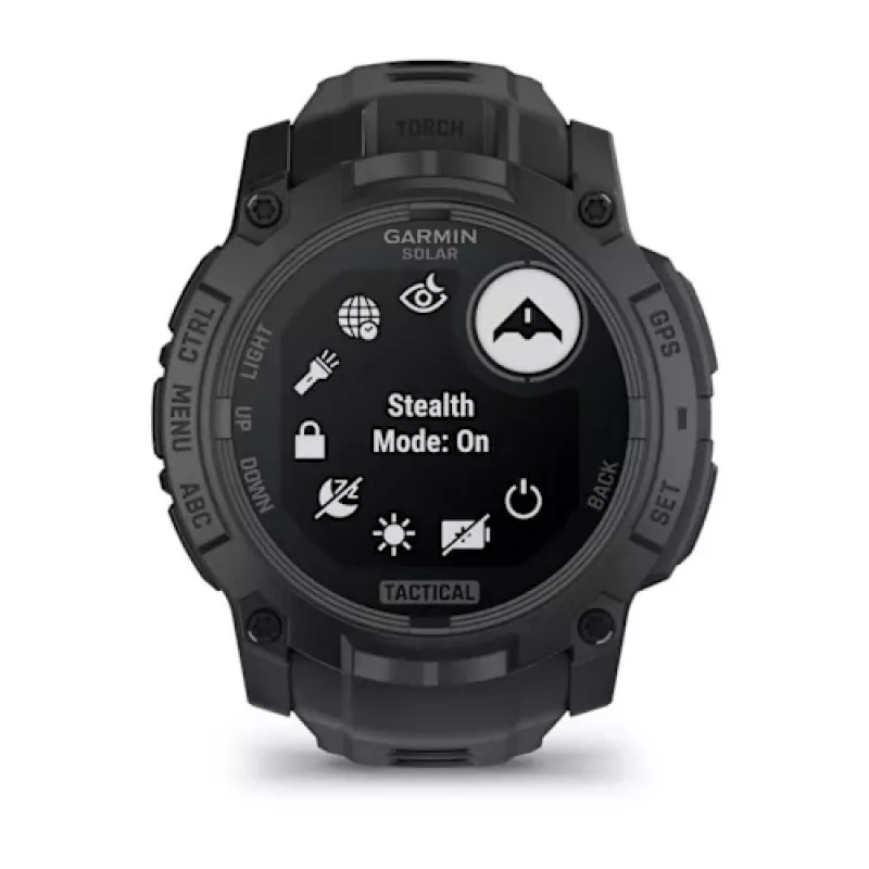 Išmanusis laikrodis GARMIN Instinct 3 – 45 mm, 3,05 cm (1,2 colio) AMOLED 390×390 liečiamas ekranas, 4 GB, GPS, silikoninis dirželis juodas, 53 g