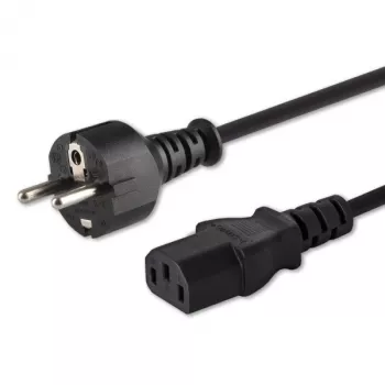Maitinimo laidas SAVIO CL-138 — IEC C13 į E tipo kištuką, 1,8 m, juodas