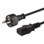 Maitinimo laidas SAVIO CL-138 — IEC C13 į E tipo kištuką, 1,8 m, juodas