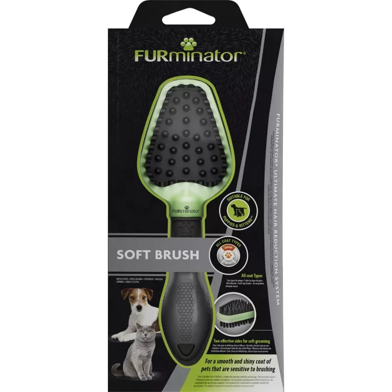 FURminator dvipusis šepetys šuniukams ir kačiukams