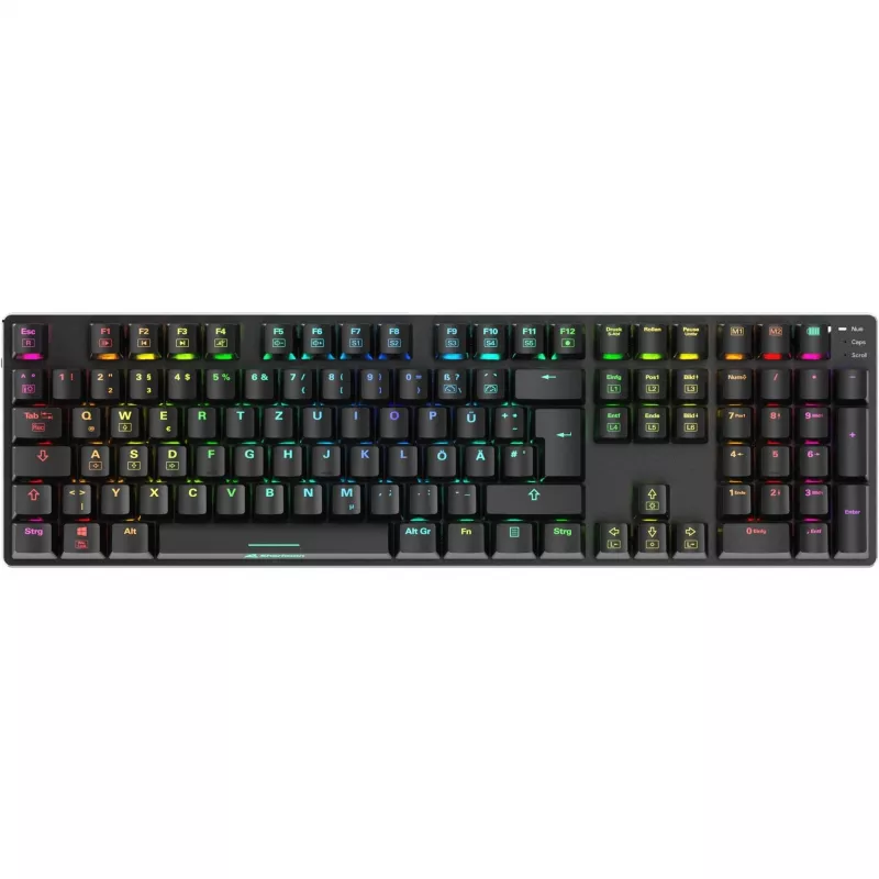 Žaidimų klaviatūra SKILLER SGK36W, juoda, DE išdėstymas, Huano Red jungikliai