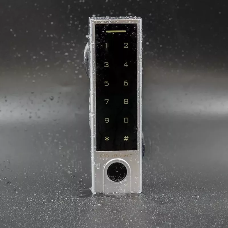 Qoltec 52448 spynų rinkinys TITAN su pirštų atspaudų skaitytuvu | RFID | BT 4.0 | Kodas | Kortelė | Raktų pakabukas | Durų skambutis | IP68 | EM