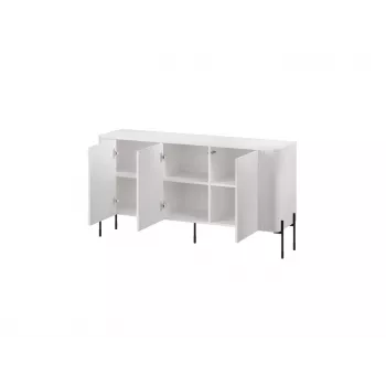 Komoda Cama Meble VERA 150x40x80 cm matinė balta, medžio drožlių plokštė, 16 mm rėmas