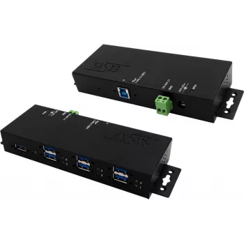 EXSYS EX-1517HMVS 7 prievadų valdomas USB 3.2 Gen1 metalinis HUB su 15KV EDS apsauga