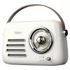 Nešiojamas radijas SAVIO RS-02 — analoginis FM imtuvas, Bluetooth 5.3, USB maitinimas, 3 W, baltas