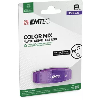 USB atmintukas 8GB EMTEC C410 (Juodas) USB 2.0 (ECMMD8GC410)