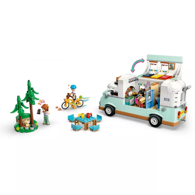 LEGO Motor Home 42663 – LEGO Friends kemperinė mašina, 778 dalių, 3 mini-lėlės, nuo 7 metų