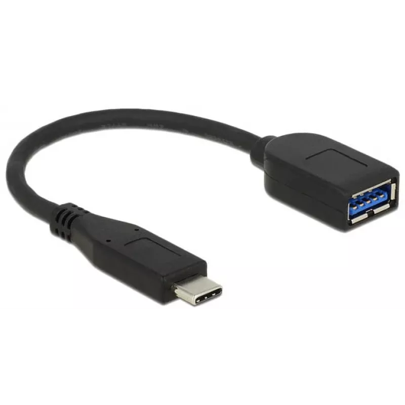 USB laidas DeLOCK USB 3.1 Gen 2 Type-C / Type-A 0,1 m juodas