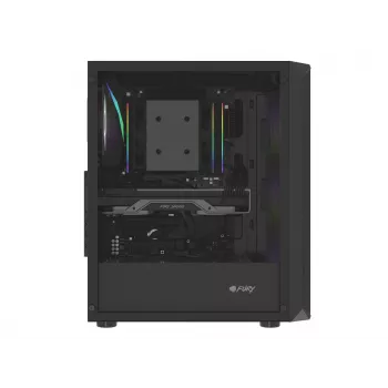 Korpusas Fury Shobo SH4F su RGB langu 4x ventiliatoriai MIDI kompiuteriui