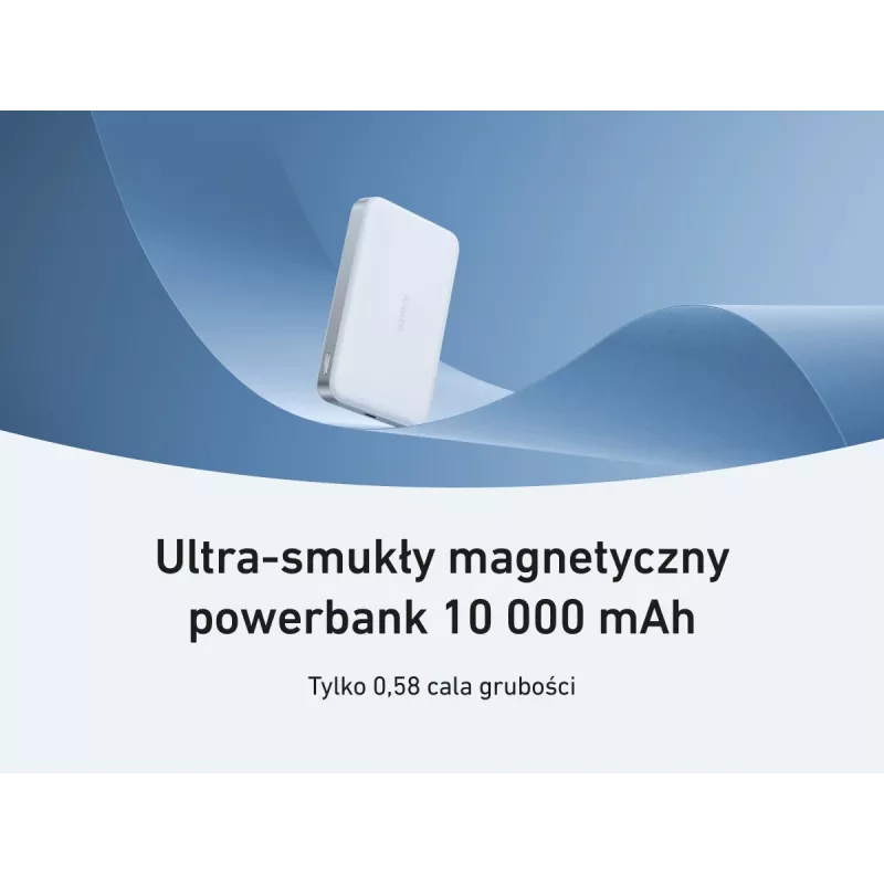 Anker MagGo Power Bank 10K belaidis magnetinis 10000 mAh baltas