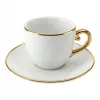 Cappuccino rinkinys BIALETTI PGOLD004 — Pure Gold, 2 puodeliai su lėkštutėmis