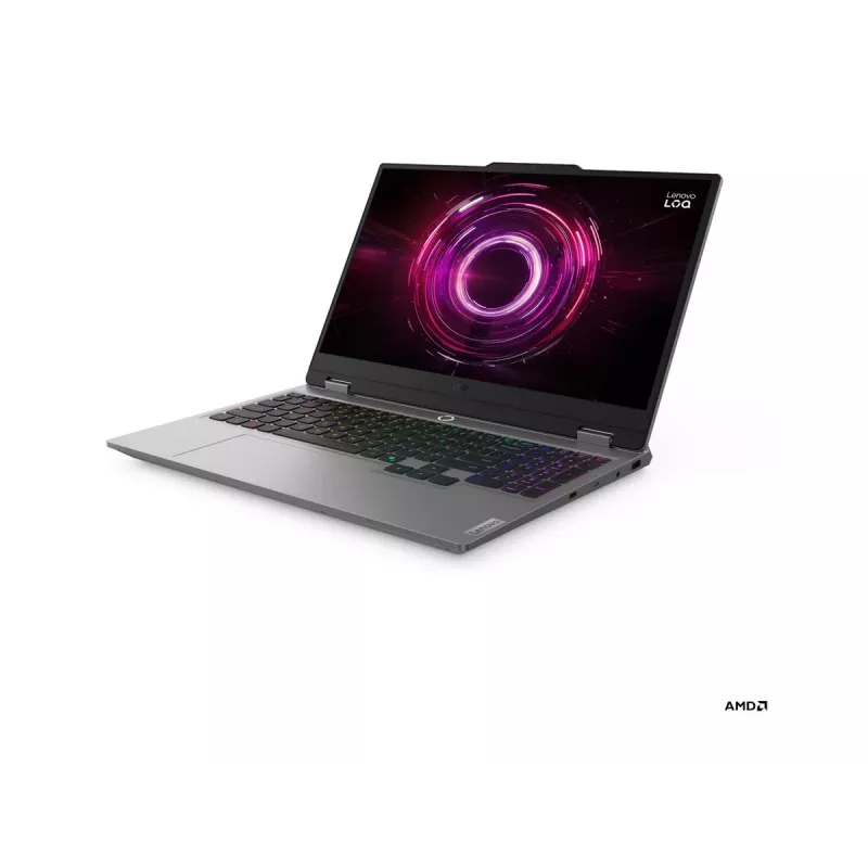 Nešiojamas kompiuteris Lenovo LOQ Ryzen 5, 15,6 colio FHD IPS 144Hz, 16GB RAM, 512GB SSD, NVIDIA RTX 5050 8GB, Windows 11 Home (Luna Grey)