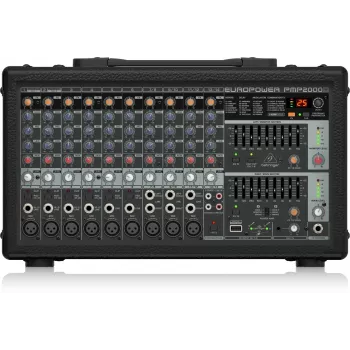 Behringer PMP2000D garso stiprintuvas su mikšeriu 14 kanalų 2000W juodas