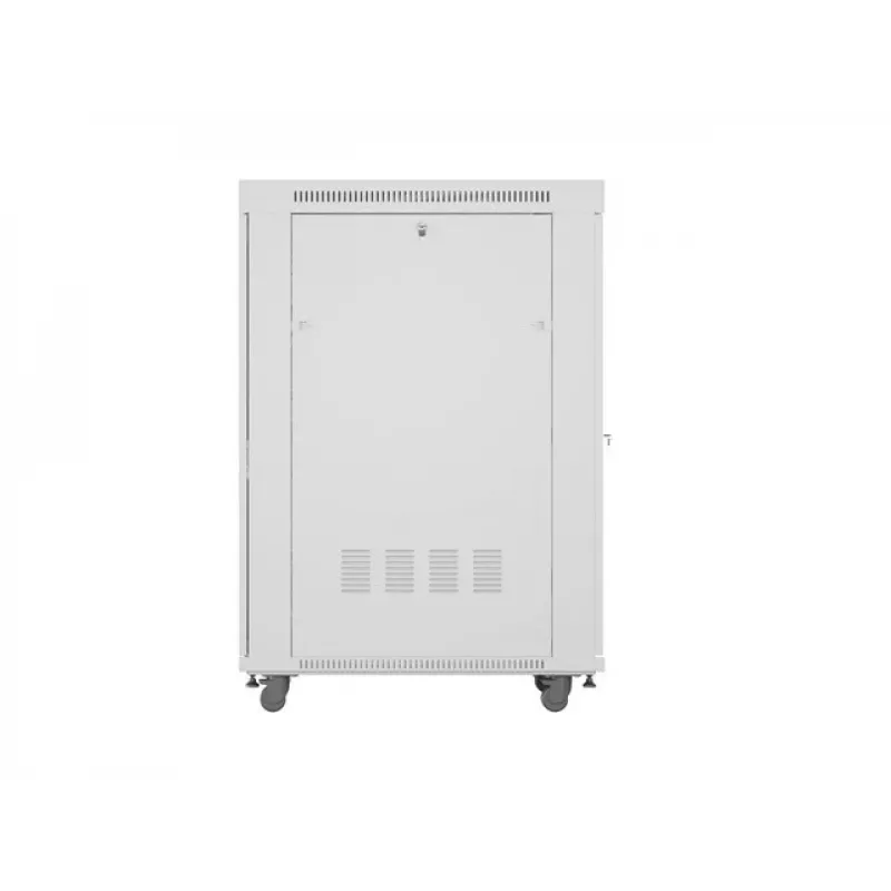 Stovimas 19 inch serverio spintos korpusas 27U 800x1000 mm pilkas perforuotomis durimis su LCD ekranu LANBERG (plokščioje pakuotėje)