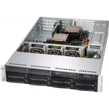8U stovo korpusas Supermicro SuperChassis 825TQC-R802WB su 800W maitinimo šaltiniu