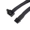 SilverStone SST-PP14-90 12VHPWR kabelis, 90 laipsnių, 650 mm, juodas