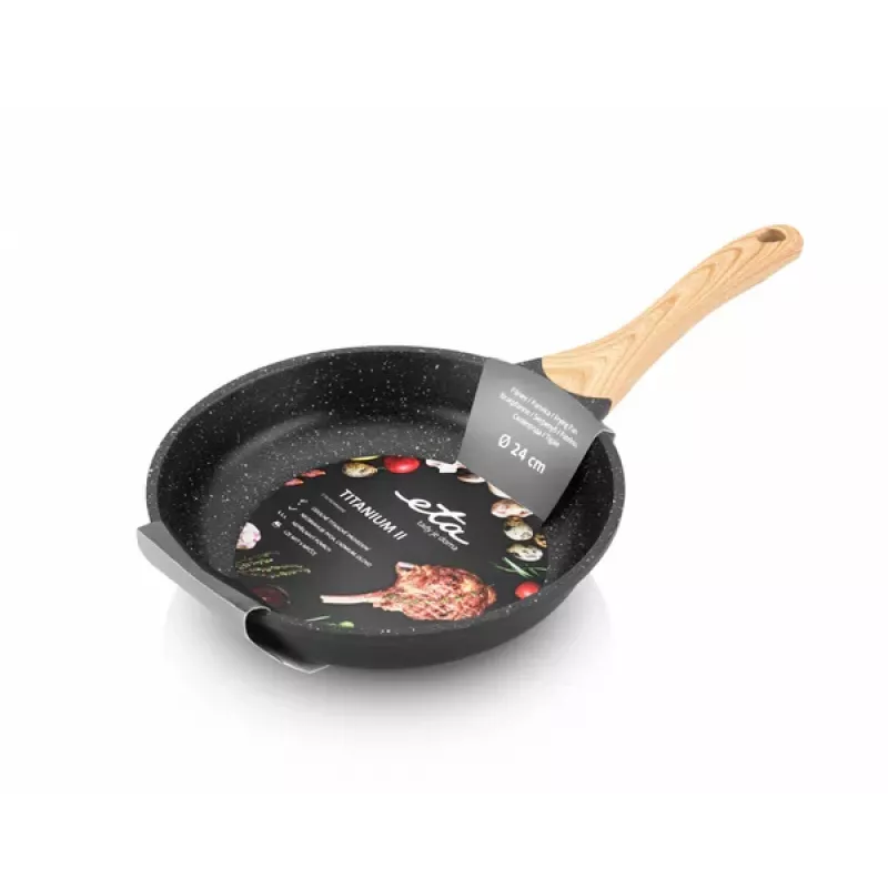 Eta TITANIUM II keptuvė universali 24 cm, indukcinė, juoda