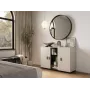 Komoda Cama Meble SOHO 120×41×80 cm – kaušiniai fasadai, juodas karkasas