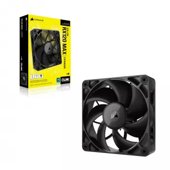 Corsair iCUE LINK RX120 MAX 120 mm korpuso ventiliatorius – juodas