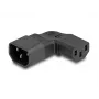 DeLOCK tinklo adapteris IEC 60320 C14 → C13 kištukinis lizdas 10 A 90° kairėn dešinėn juodas