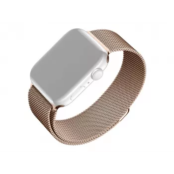 Apyrankė FIXED FIXMEST-436-RG tinklelinė rožinio aukso spalvos, skirta Apple Watch 38/40/41 mm