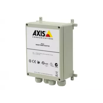 Maitinimo adapteris AXIS 5000-001 apsaugos kameroms, 220–240 V į 24 V 0,4 A, baltas, 147×80×187 mm