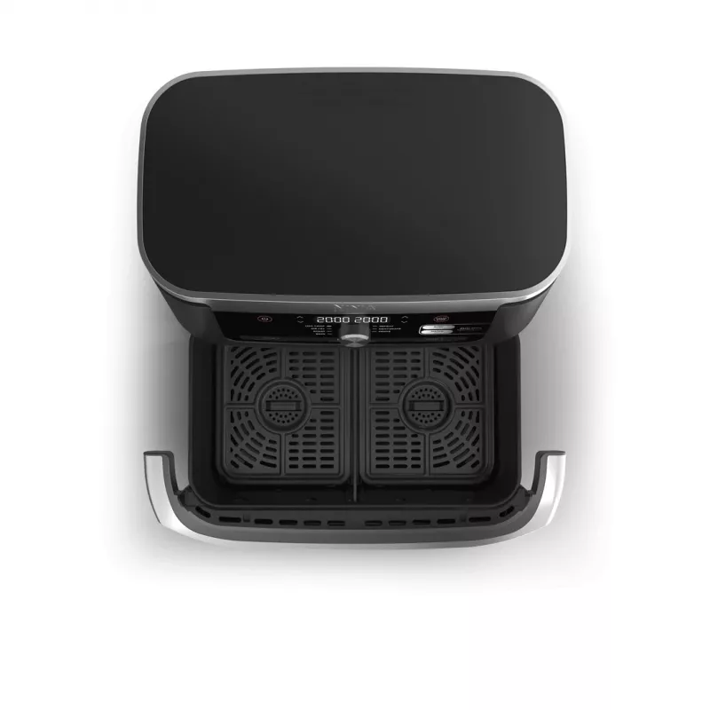 Kepimo indas Ninja AF500EU dvigubas 10,4 L atskiras 2470 W karšto oro gruzdintuvė Juoda, Nerūdijantis plienas
