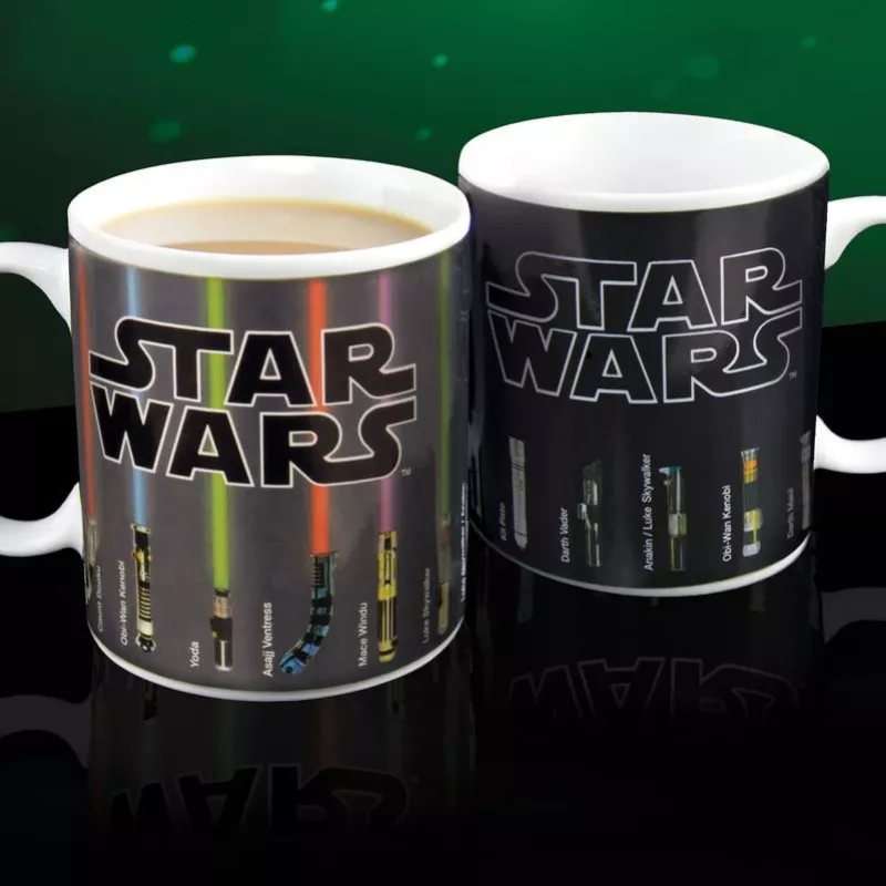 Paladone Star Wars Heat Change puodelis su šviesos kardais