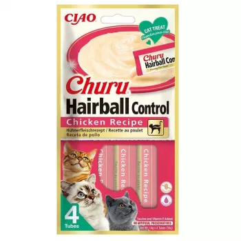 INABA Churu Hairball Control Chicken Recipe - skanėstai katėms - 4x14g