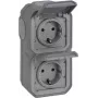 Legrand Plexo NEW APWG 069744L Schuko kištukinis lizdas IP44 pilkas 2-jų vietų vertikalus 5 (069744L)