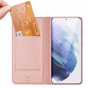 Dux Ducis Skin Pro dėklas su dirželiu ir atverčiamu dangteliu Samsung Galaxy S22+ (S22 Plus) rožinis