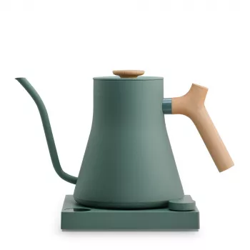 Elektrinis virdulys Fellow Stagg EKG PRO 1L, 1200W, žalia matinė, nerūdijantis plienas, medinė rankena, reguliuojamas 40–100°C