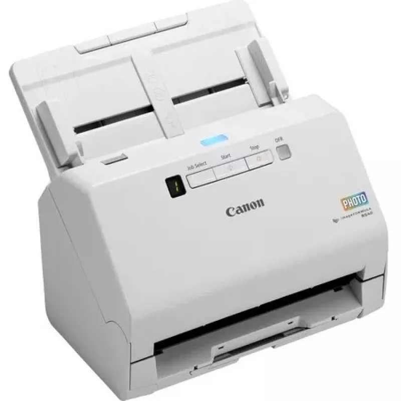Canon imageFORMULA RS40 nuotraukų ir dokumentų skaitytuvas, 600 x 600 DPI, 40 ppm, 30 ppm, pilkų atspalvių, vienspalvis, lakštų padavimo, baltas