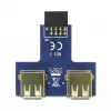 DeLOCK 9-pin 2.54 mm 2 x USB 2.0 1 x 9-pin 2.54 mm juoda mėlyna sidabrinė