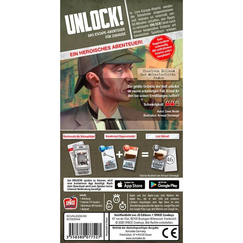 Unlock - Šerlokas Holmsas: Raudonoji linija, Žaidimų dėžutė 5B