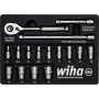 Veržliarakčių lizdų rinkinys Wiha 44683 – 1/4 inch pavara, 16 dalių, šešiakampiai lizdai