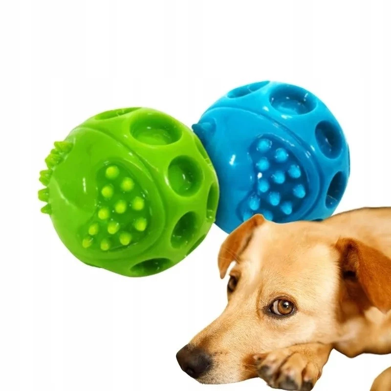 Šuns žaislas Hilton Squeak Ball 6,3 cm – guminis cypsintis kamuoliukas, 1 vnt., mėlynas, tinka visų veislių šunims