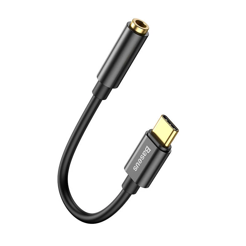 Adapteris Baseus CATL54-01 Type-C į 3,5 mm, juodas