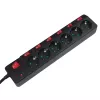 Prailginimo laidas LogiLink LPS233 1,5 m 6 AC lizdų vidaus juodas