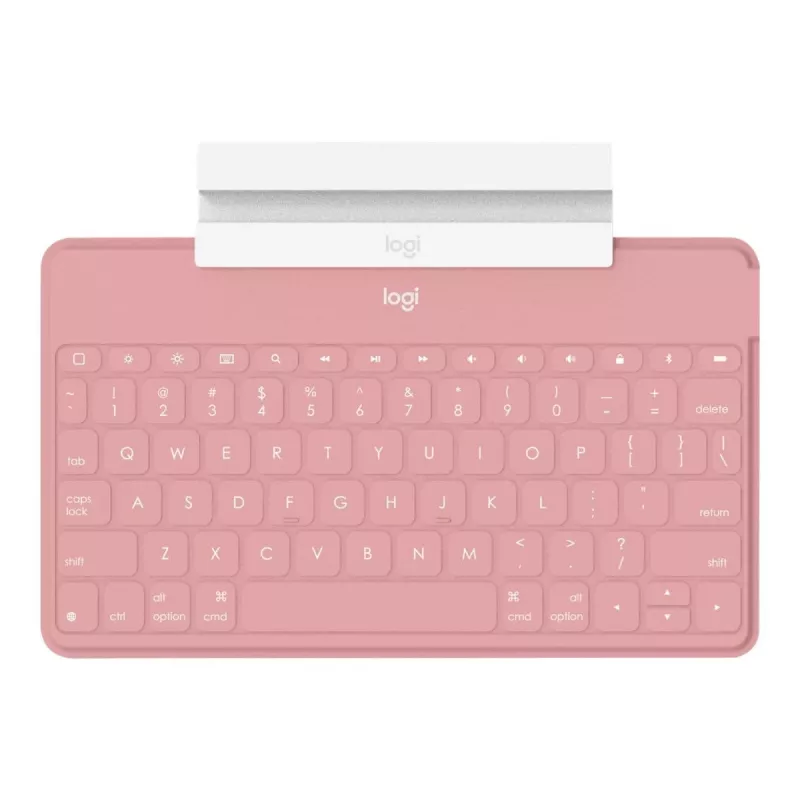 Logitech Keys-To-Go belaidė Bluetooth klaviatūra, QWERTY ispanų kalba, rožinė, skirta Apple iPad/iPhone/TV