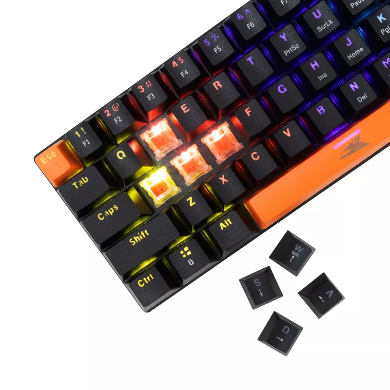 Mechaninė klaviatūra Baracuda Dolphin Black US išdėstymas su Red jungikliais