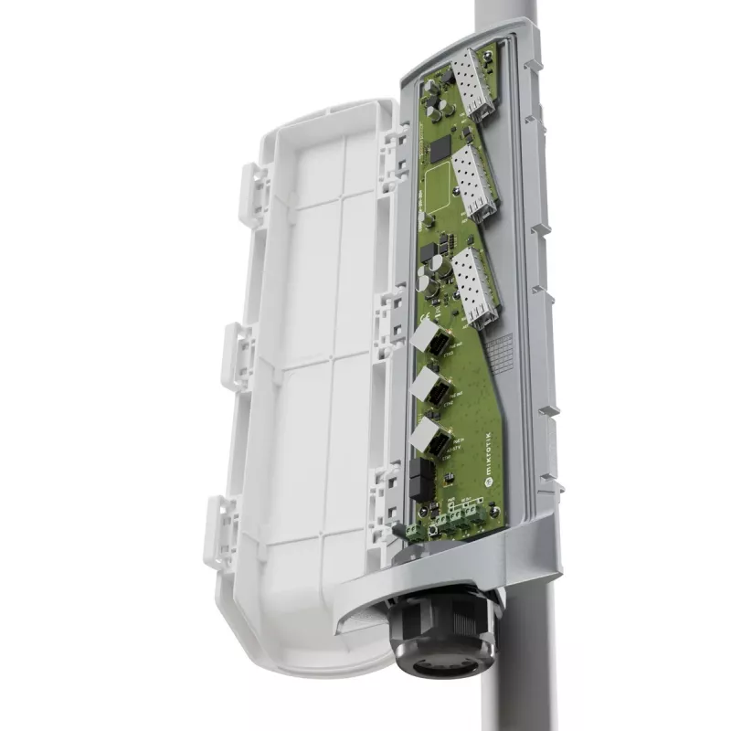 Tinklo jungiklis MikroTik CSS606-1G-2Gi-3S+OUT 6 prievadų su 1G ir 10G SFP+ kanalais