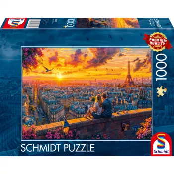 Dėlionė Schmidt Spiele Parisian Rooftop Whispers – 1000 dalių