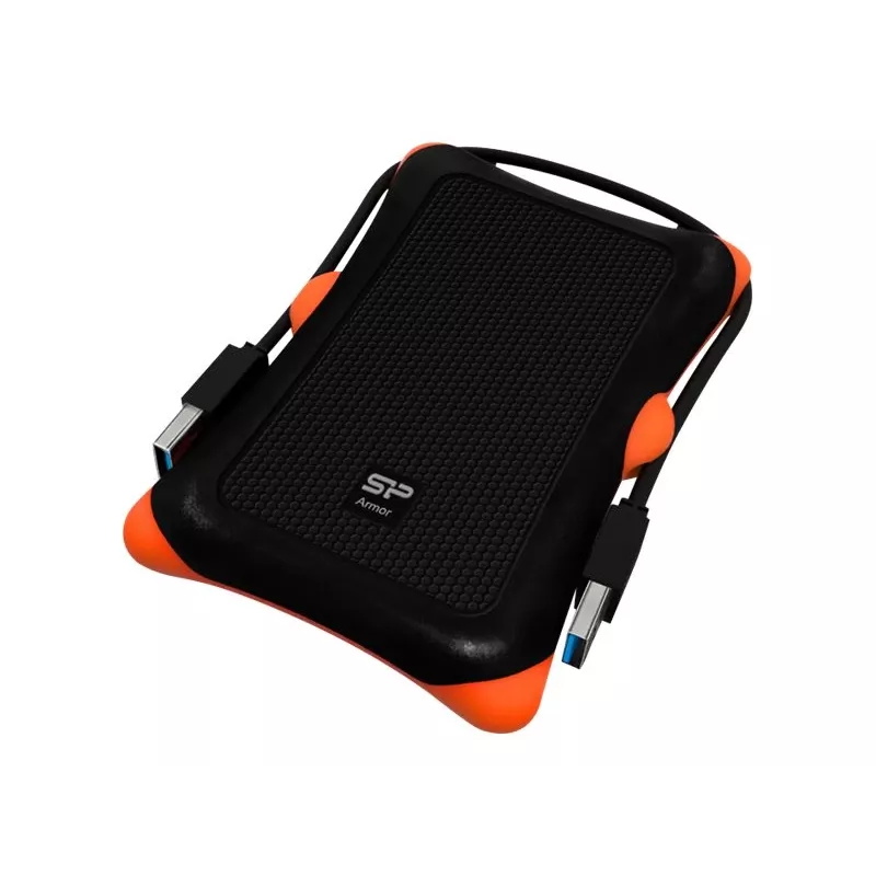 Silicon Power Armor A30 išorinis HDD/SSD korpusas, 2,5 colio vieno lizdo, USB 3.2 Gen 1, Micro-USB A, oranžinis/juodas