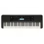 Klaviatūra YAMAHA PSR-E383 – 61 klavišų nešiojama MIDI klaviatūra su LCD ekranu, USB, įmontuotais garsiakalbiais, maitinama baterijomis (6), juoda