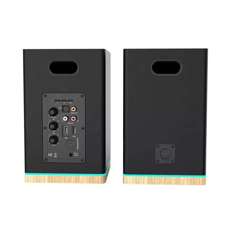 Lentyniniai garsiakalbiai Teac BS-60BK LED Juodi – Bluetooth, 2×90 W, RCA, USB, optinis, basrefleksinis, nuotolinio valdymo pultas