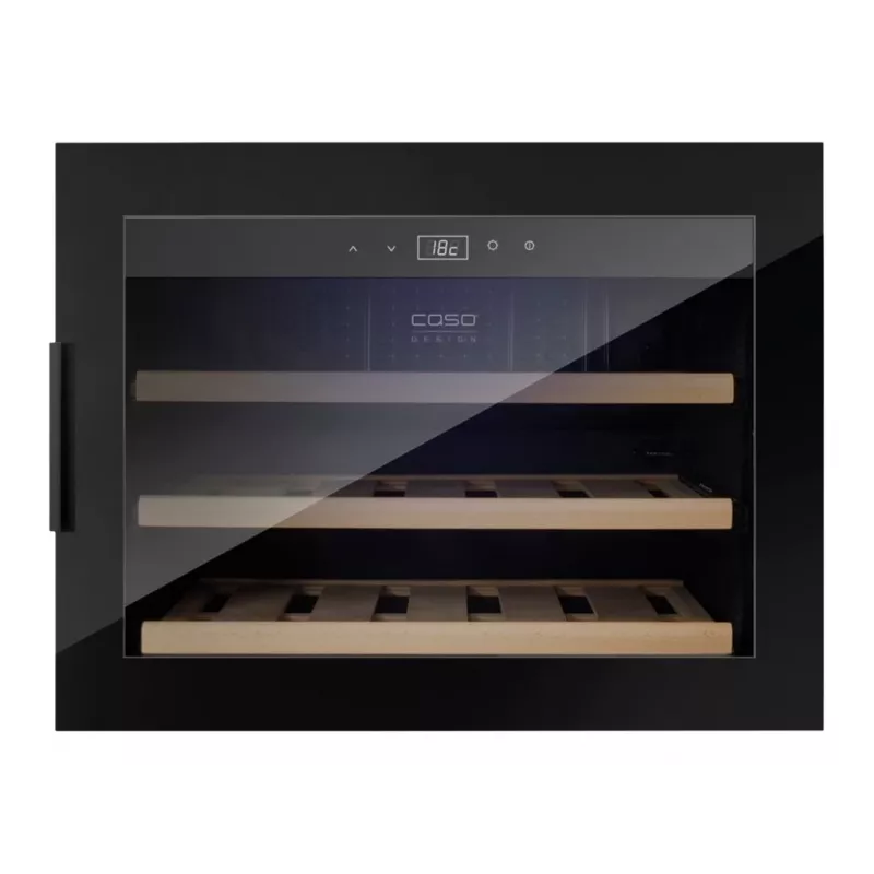 Vyno šaldytuvas Caso WineSafe 18 EB Black, kompresorinis, 18 butelių