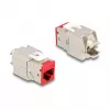 DeLOCK 88115 plokščias RJ-45 keystone modulis, raudonas, 10 vnt.