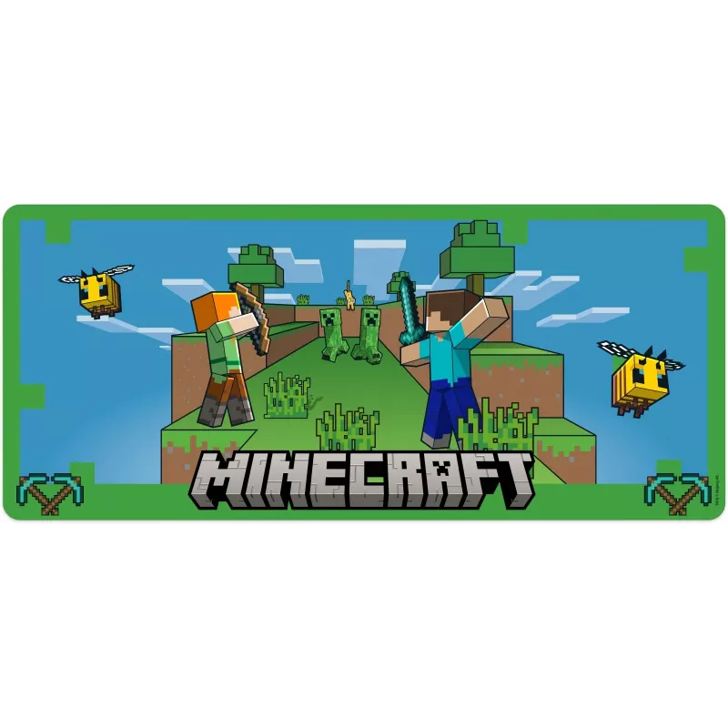 Pelėdos kilimėlis Kids Euroswan 80x30 cm Minecraft – didelis stalinis kilimėlis pelei ir klaviatūrai
