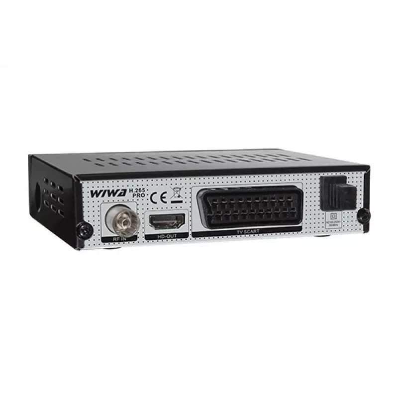 Antžeminis skaitmeninis TV imtuvas WIWA H.265 PRO DVB-T/DVB-T2 — Full HD, H.265, HDMI, SCART, USB, įrašymas